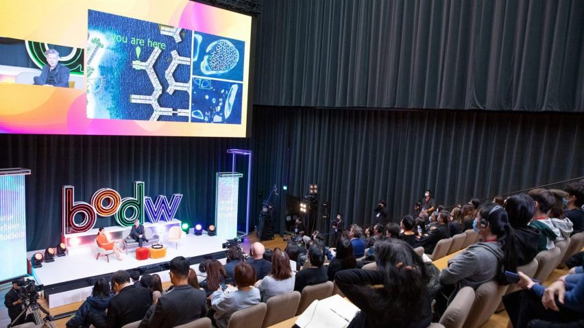 Photo of talk at Business of Design Week