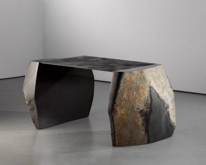 Plain Cuts Stone and Steel table