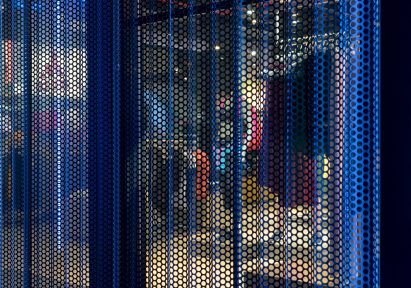 Perforated aluminium facade