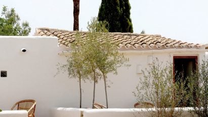 Exterior of Aguamadera hotel in Ibiza