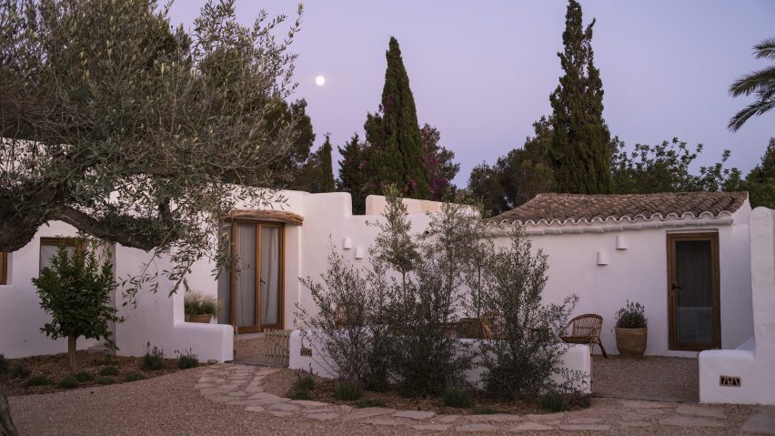 Exterior of Aguamadera hotel in Ibiza