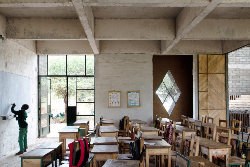 Classroom at the Simba Vision Montessori School in Tanzania by Architectural Pioneering Consultants