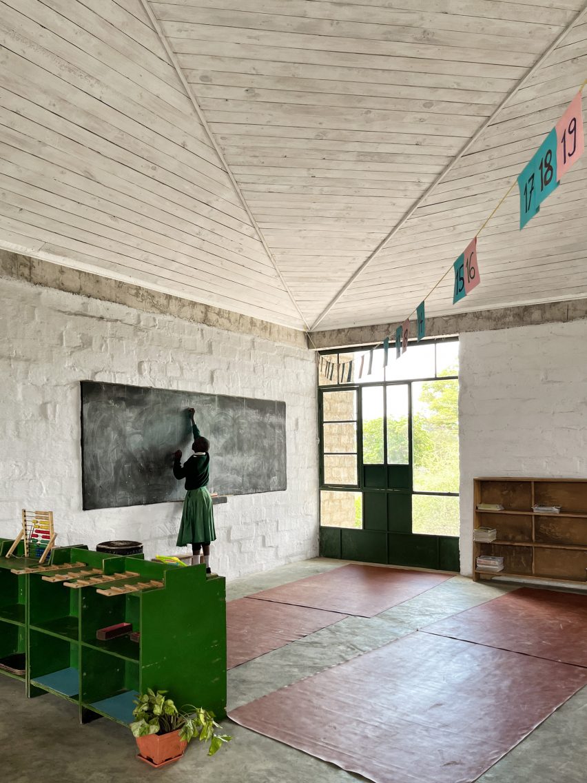 Classroom at the Simba Vision Montessori School in Tanzania by Architectural Pioneering Consultants