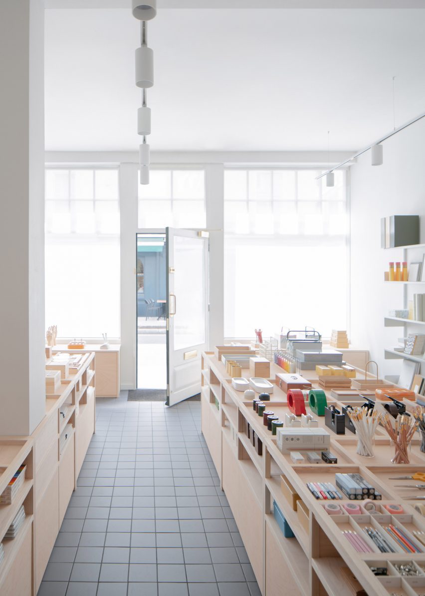 Grid-shaped interior of Present & Correct