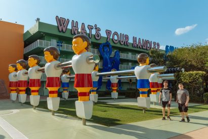 Giant foosball at Disney's Pop Century Resort