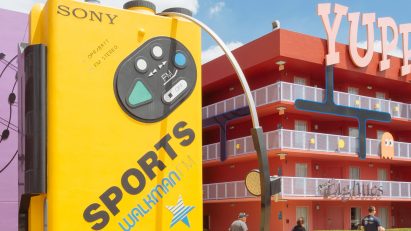 Sony Walkman building at Disney's Pop Century Resort in Florida