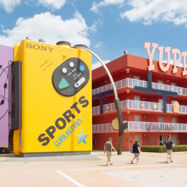 Sony Walkman building at Disney's Pop Century Resort in Florida
