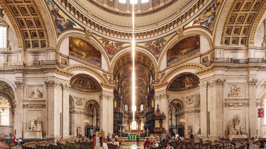 Aura by Pablo Valbuena at St Paul's Cathedral during LDF 2023