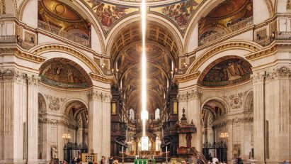 Aura by Pablo Valbuena at St Paul's Cathedral during LDF 2023