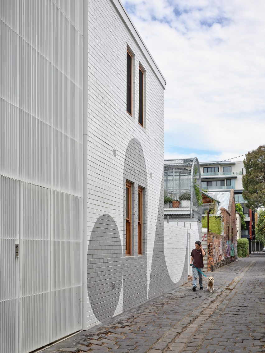Gateway and brickwork at the side of Helvetia house in Australia