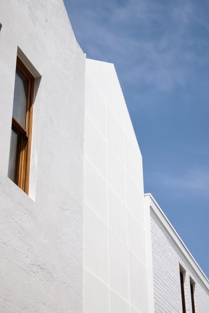Helvetia double-pitched roof replaced with steel flat blades