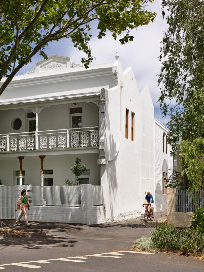 Helvetia house in Fitzroy from street view