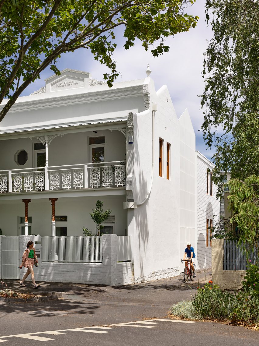 Helvetia house in Fitzroy from street view