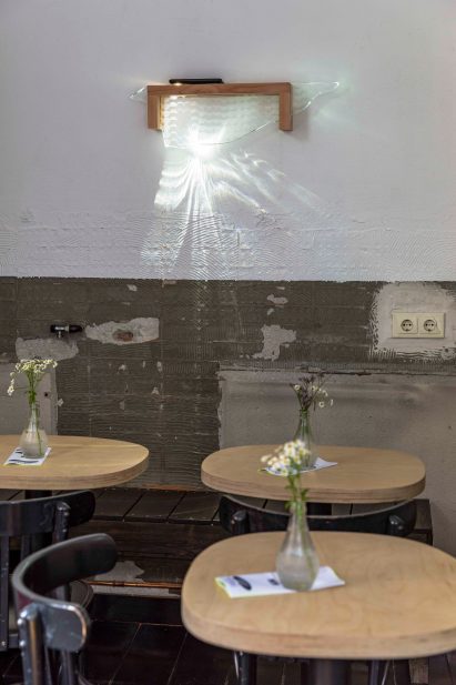 Black marble light by Arnout Meijer at New Store pop-up