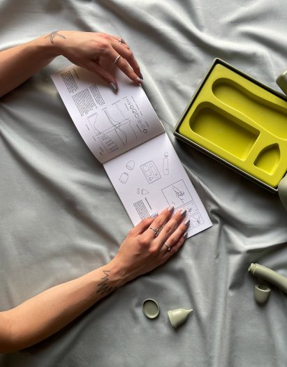Person reading a manual