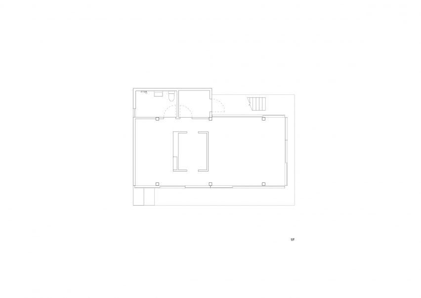 Ground floor plan House K by Bangkok Tokyo Architecture