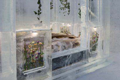 Icehotel suite designed by Bernadotte & Kylberg