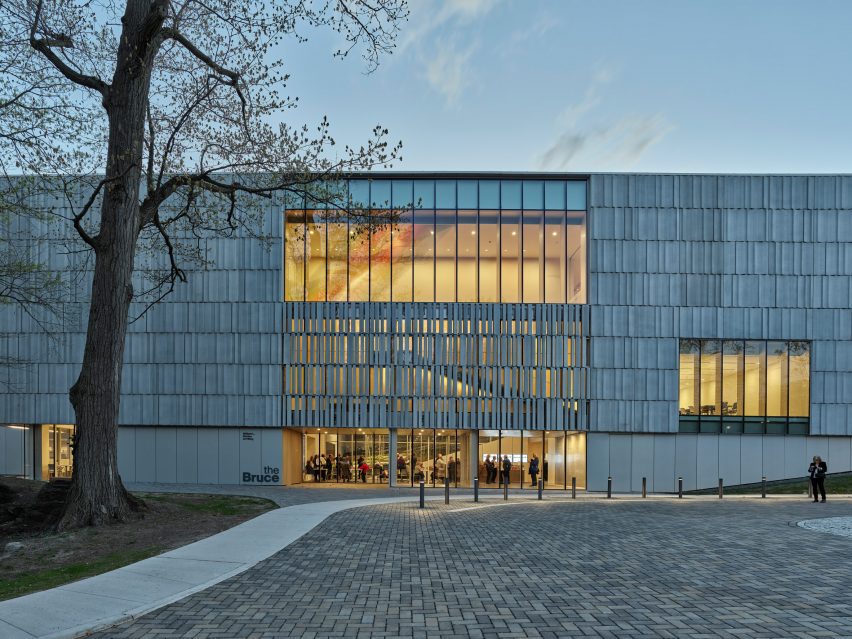 Stone facade of a museum