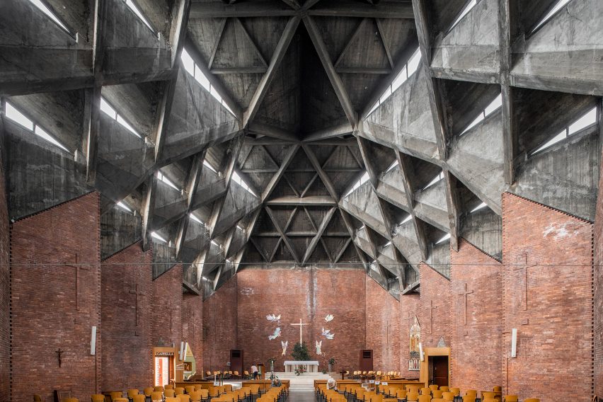 Brutalist church in Turin