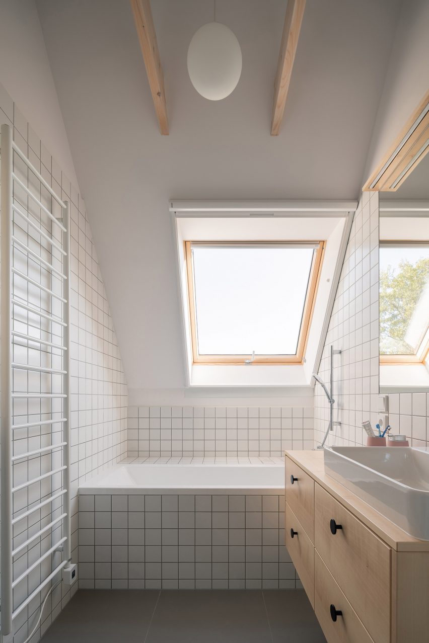 Bathroom at the first completed Cake Houses project