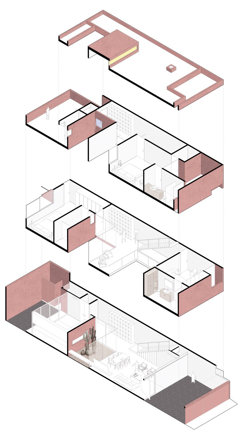 Bejar pink house plans