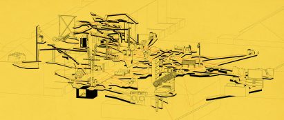 Yellow visualisation of urban human and rat networks