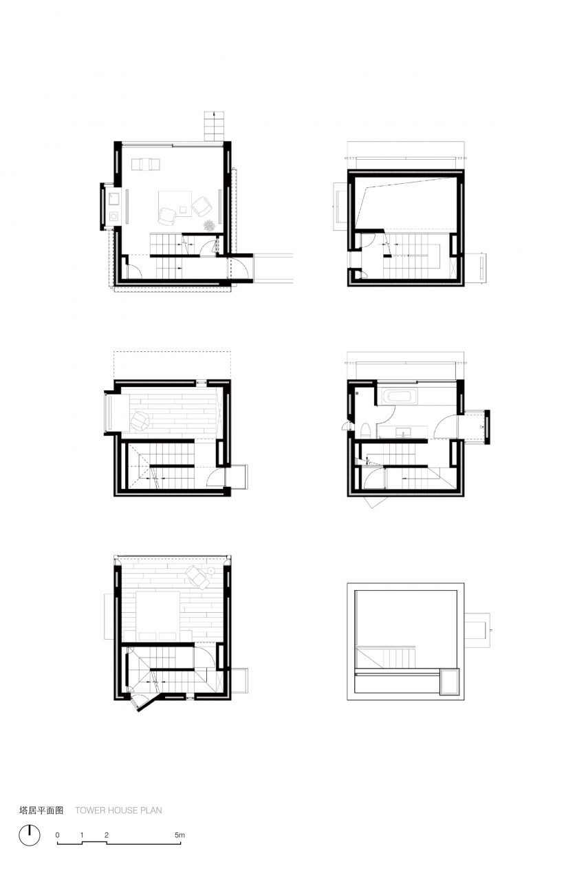 Tower House plans by Trace Architecture Office