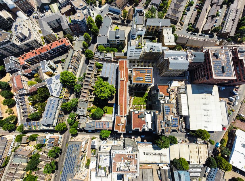 Aerial view of The Tannery by Coffey Architects