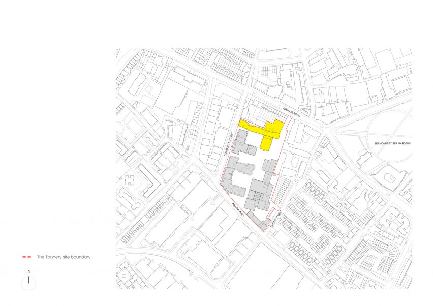 Site plan of The Tannery by Coffey Architects