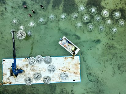Reef Design Lab installed 46 modules of EMU in six hours