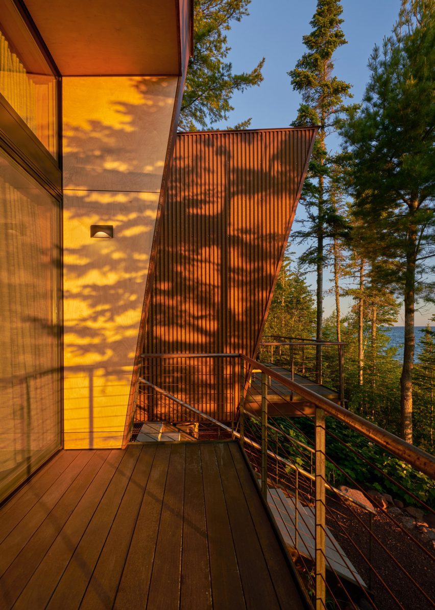The porch of cabin
