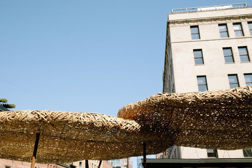 woven bamboo pavilions