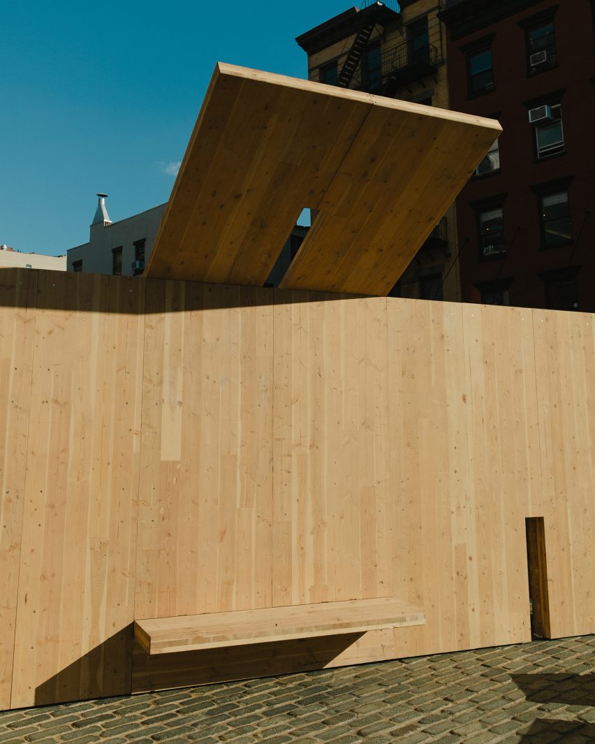 a pavilion made of CLT