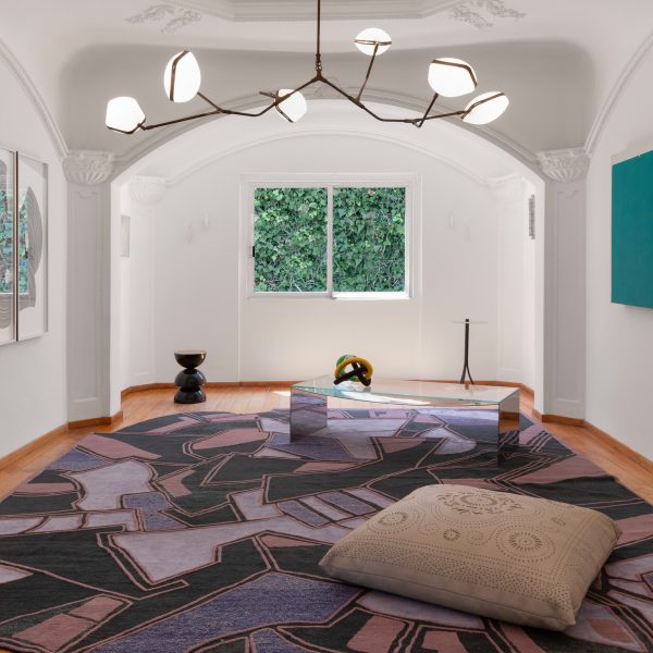 Mexican design exhibition in white-walled home