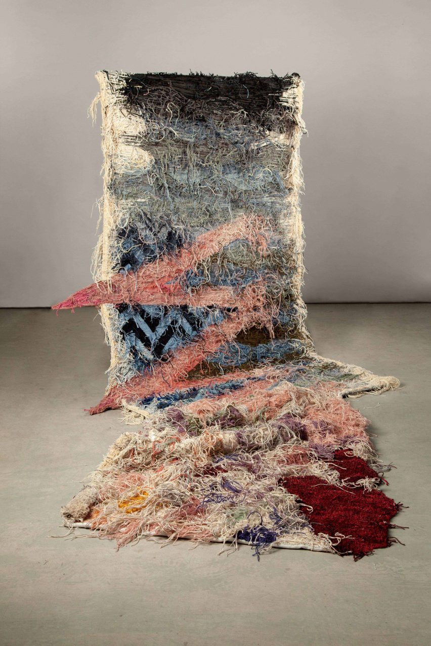 Textile wall hanging showcased at Designblok's Diploma Selection competition