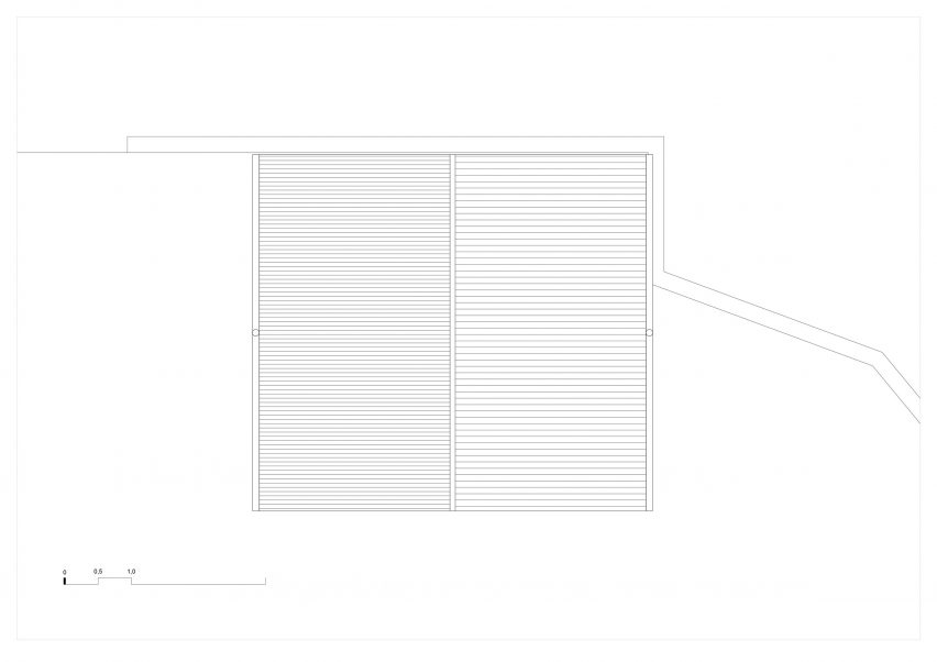 Roof plan of the Aralar Cottage by BABELStudio