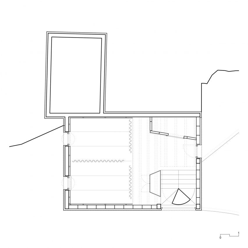 Plan drawing of home in Porto by Atelier Local