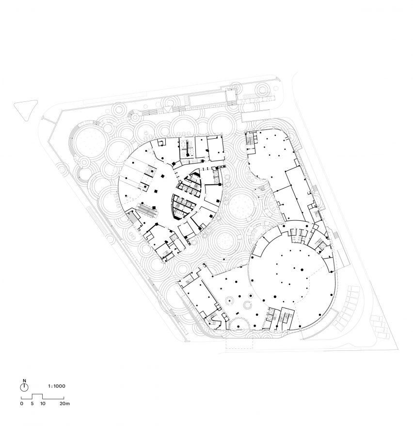 Ground floor plan of the Shenzhen Women and Children's Centre by MVRDV