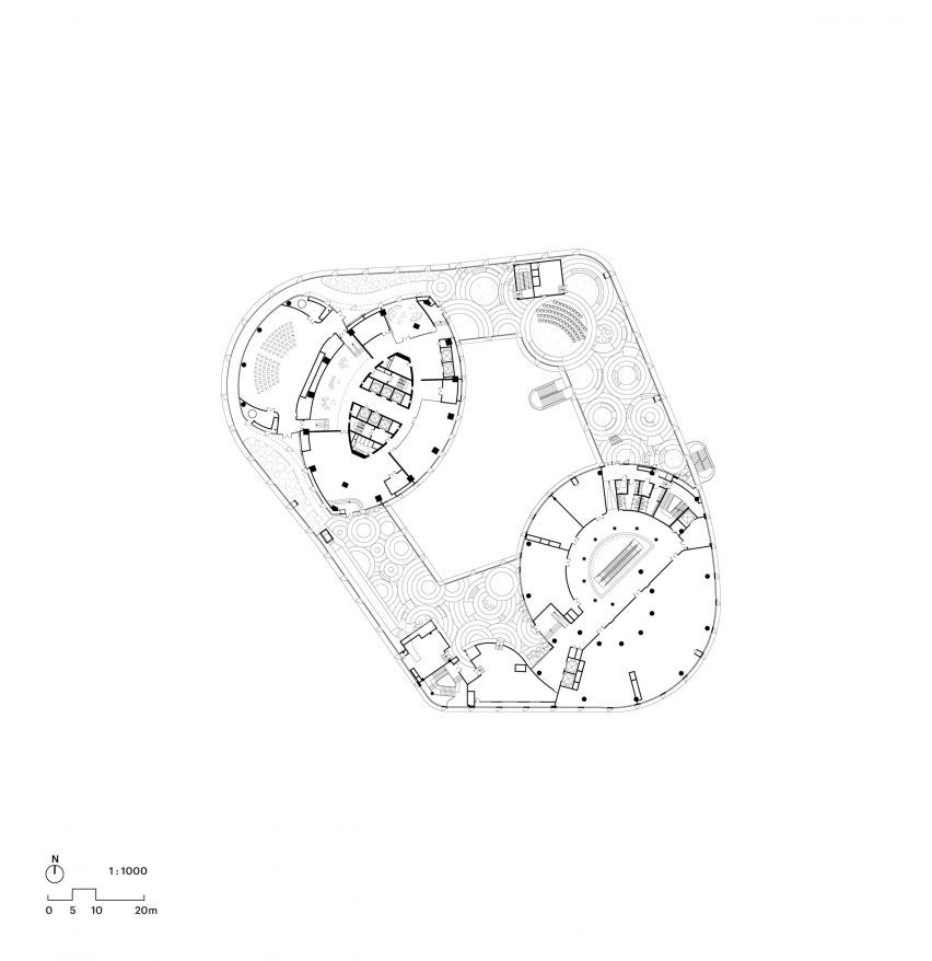 Fifth floor plan of the Shenzhen Women and Children's Centre by MVRDV
