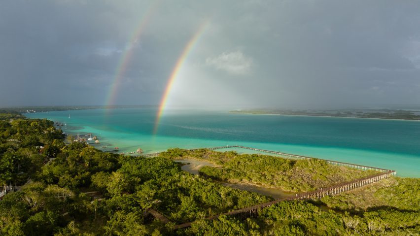 Ecoparque bacalar boardwalk mexico