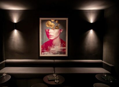 all black speakeasy bar