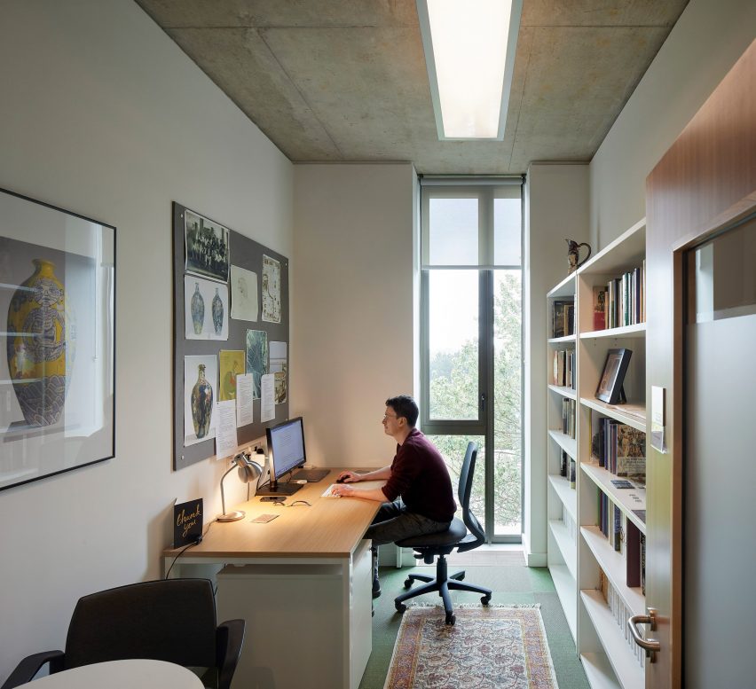 Student room at University of Warwick Arts Faculty by Feilden Clegg Bradley Studios