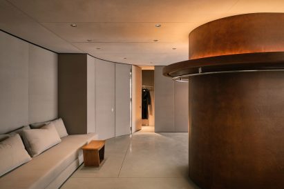 Seating area in London Frame store