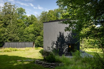Black clad cabin in the Catskills
