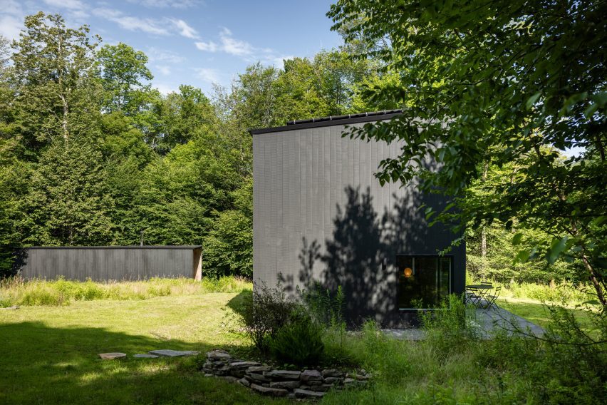 Black clad cabin in the Catskills