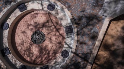 Sunken circular seating area