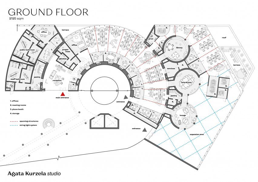 Plans for Abu Dhabi government office by Agata Kurzela Studio