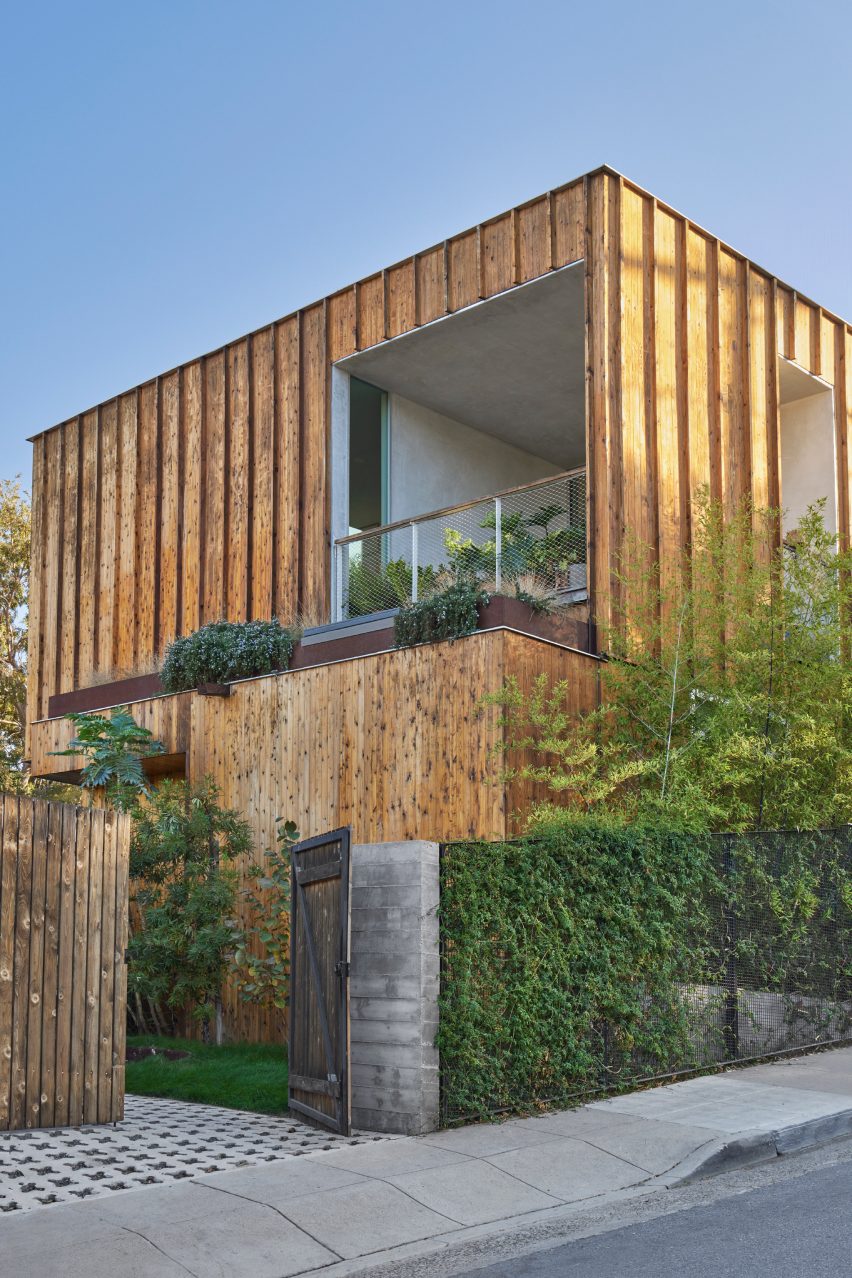 A wooden house
