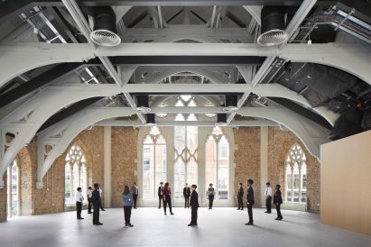 School theatre space in a converted chapel