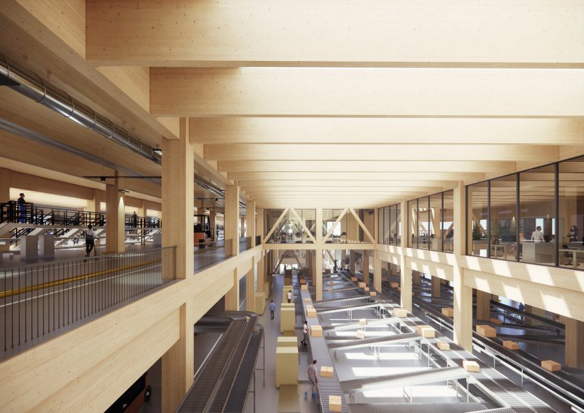 Henning Larsen mass-timber logistics centre